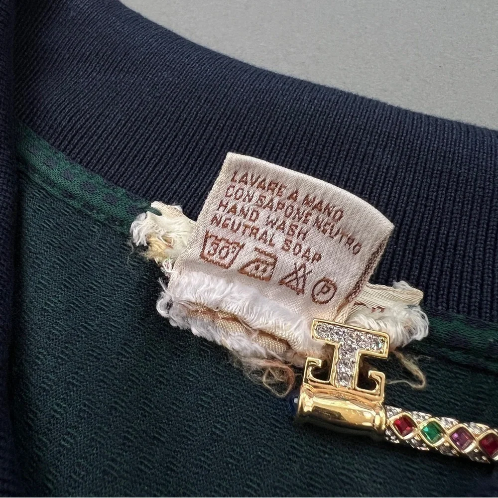 Archive GUCCI Embroidered Monogram Pocket Polo Tee Single Stitched Vintage Grail